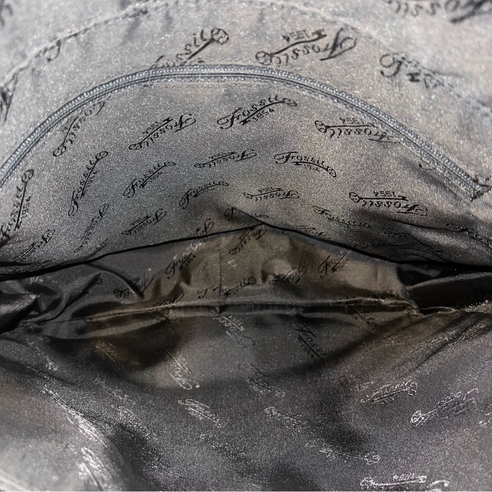 Fossil midi Black Leather Messenger Bag - Picture 5 of 6
